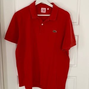 Orange Lacoste Polo size 6